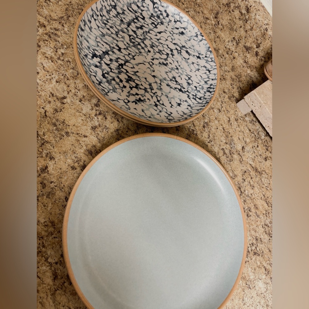 Bamboo melamine plates
